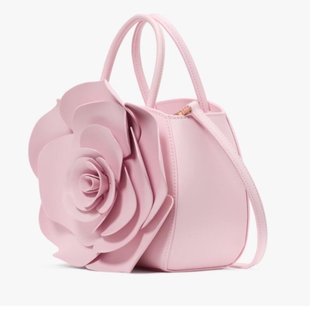 Kate Spade Flora 3D Rose Crossbody, Pink Horizon - Picture 2 of 5